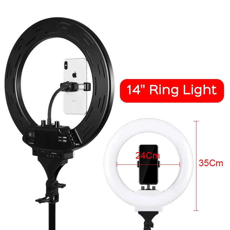 Фотостудия 6 ''10'' 14 ''светодиодный кольцевой свет Ringlight штатив подставка держатель телефона фотографическое селфи кольцо свет для YouTube видео