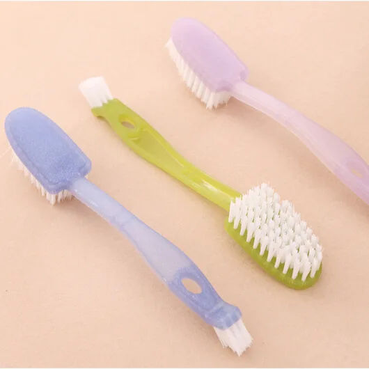 Creative Multi-functional Shoe Brush Double Headed Long Handle Cleaning Brush Household Plastic Brush 1095