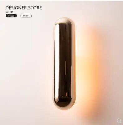 Новинка резная Роскошная простая металлическая овальная настенная лампа