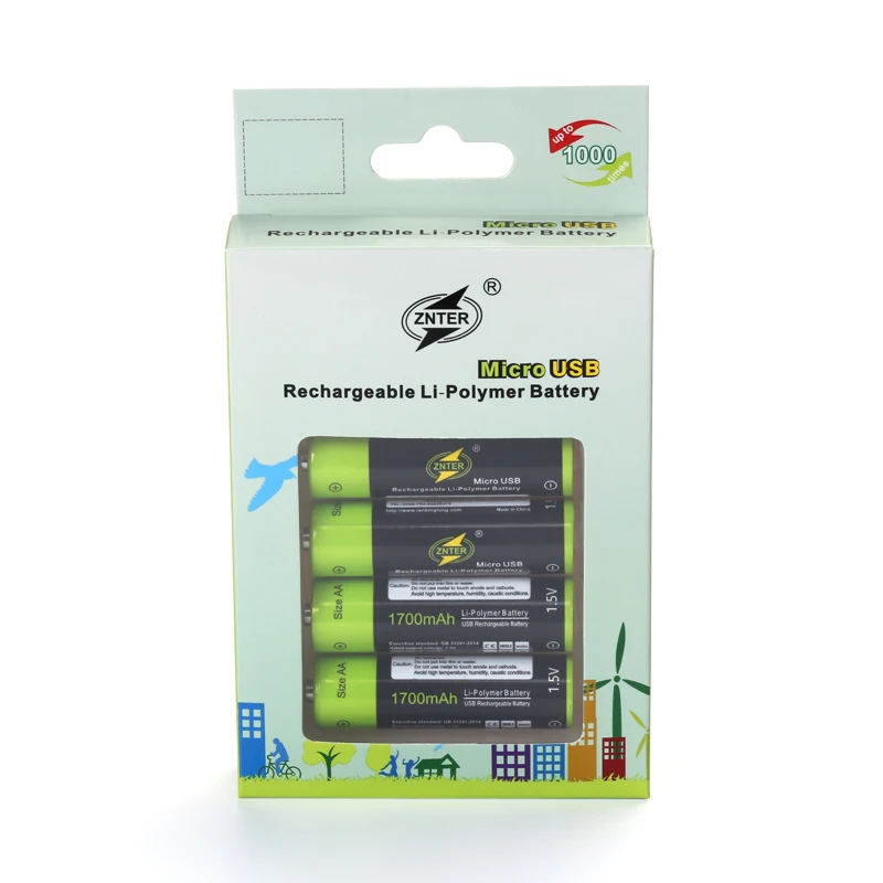 Original-ZNTER-4pcs-1-5V-AA-1700mAh-Rechargeable-Battery-USB-Charging-Lithium-Baterry-Charged-By-Micro