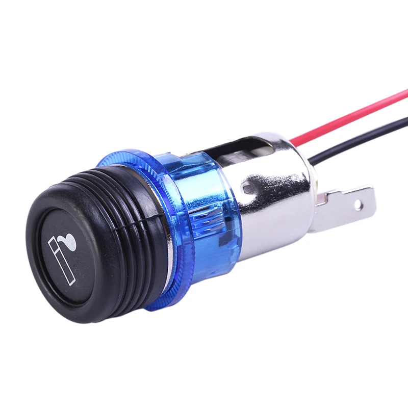 blue Универсальный 12V автомобильного прикуривателя гнездо в сборке Мощность выход высокое качество - Название цвета: blue