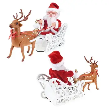

2020 Gift Electric Climbing Ladder Santa Claus Christmas Ornament Decoration For Home Christmas Tree Hanging Decor With Music