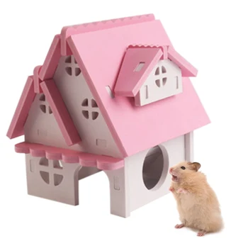 

Pet Hamster Breathable PVC House 2 Layer Hideout Exercise Funny Nest Hut Playground Hamster Small Pet Accessories