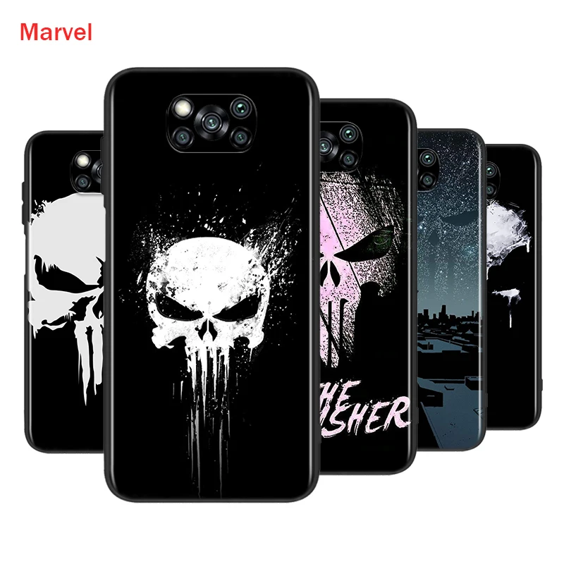 Мягкий чехол для телефона с карателем Marvel Xiaomi Poco X3 NFC M2 X2 F2 F3 C3 M3 F1 Pro Mi Play Mix 3 A3 A2 A1 6 5