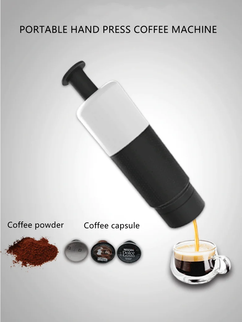 Espresso portable hand press coffee machine, capsule coffee