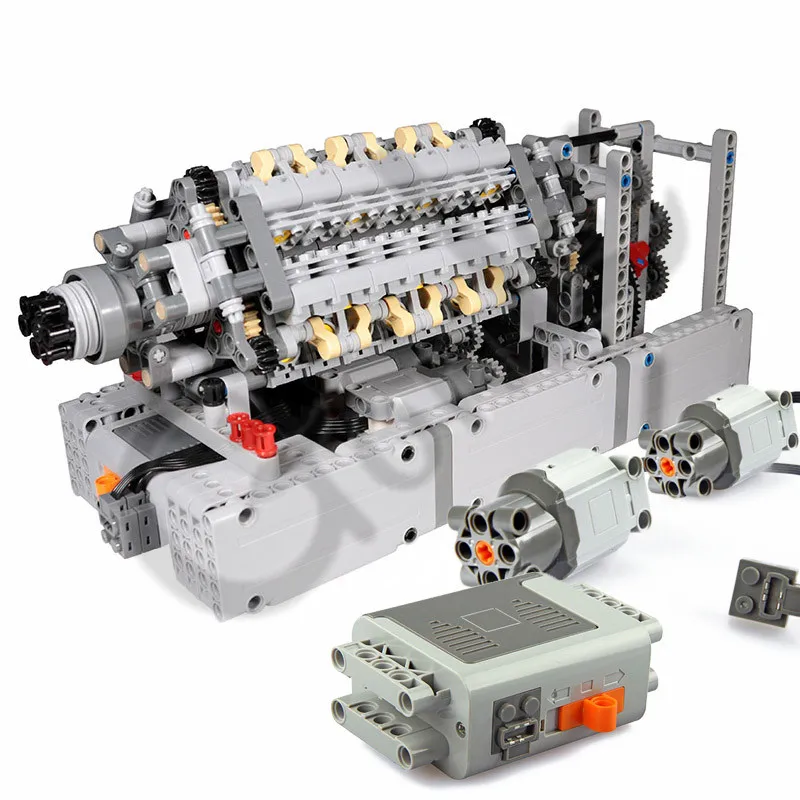 

2019 NEW MOC V42 Engine Gearbox Sequential Gearbox Building Block Bricks Parts DIY Toys Compatible with legoes MOC Techinc