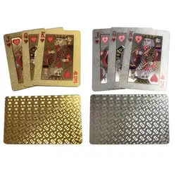 Высокое качество 1 комплект Золотая фольга покер карты водонепроницаемые игральные карты Ограниченная серия Коллекция Алмазный покер