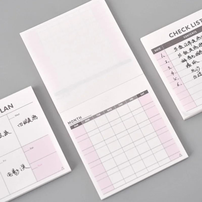 60 лист может оторвать недельный план ежедневник Тетрадь мини-Канцтовары для офиса To-do List план работы Memo Настольный записной книжкой бумаги для заметок на клейкой основе