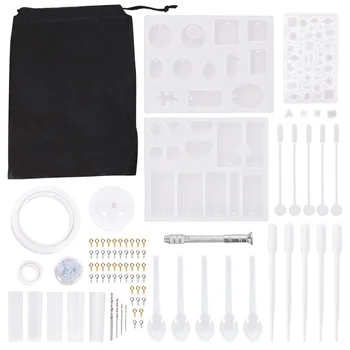 

83PCS Epoxy Resin Mold Kits DIY Jewelry Casting Tools Earring Findings For Silicone Modeling Jewelry Making Supplies