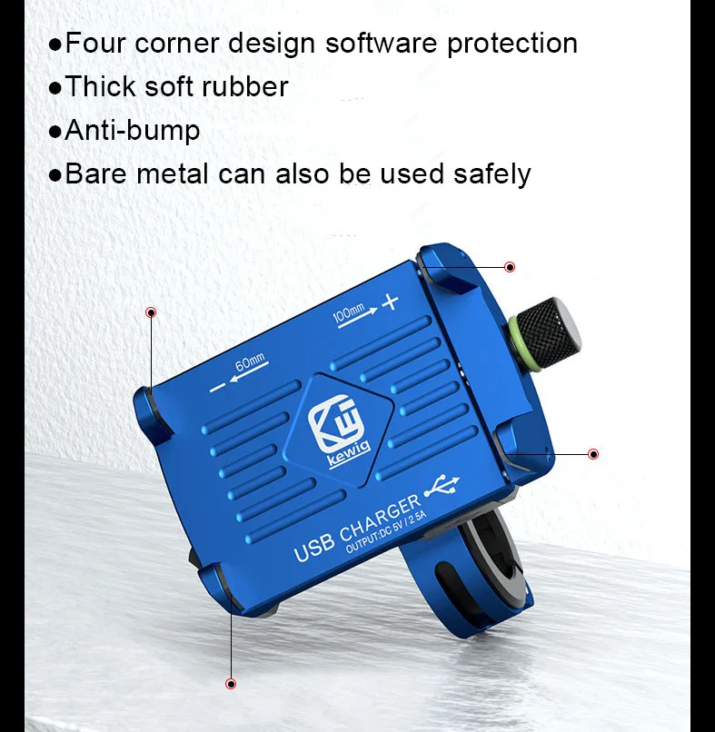 Держатель для телефона на мотоцикл зеркало заднего вида с USB QC3.0 Быстрая зарядка держатель на руль для Vespa скутер Cafe Racer Cruiser измельчитель