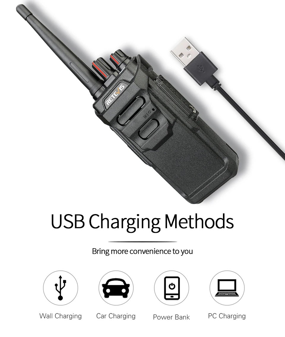 2pcs RETEVIS RT48 RT648 IP67 Waterproof Walkie Talkie Floating PMR Radio PMR FRS VOX USB Charging 5