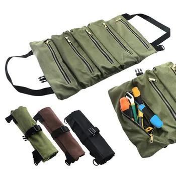 

Roll Tool Roll Multi-Purpose Tool Roll Up Bag Wrench Roll Pouch Hanging Tool Storage Bag MU8669