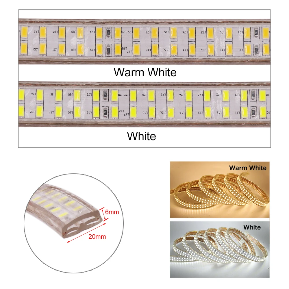 flexível com dimmer impermeável led stripe luz ue eua au uk