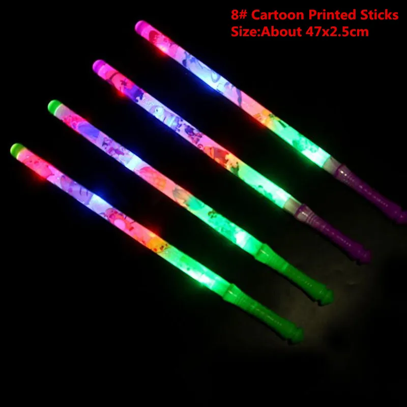 100 PCS Light-Up Sticks LED Flashing Strobe Wands Blinking Rave EDC Glow Run 