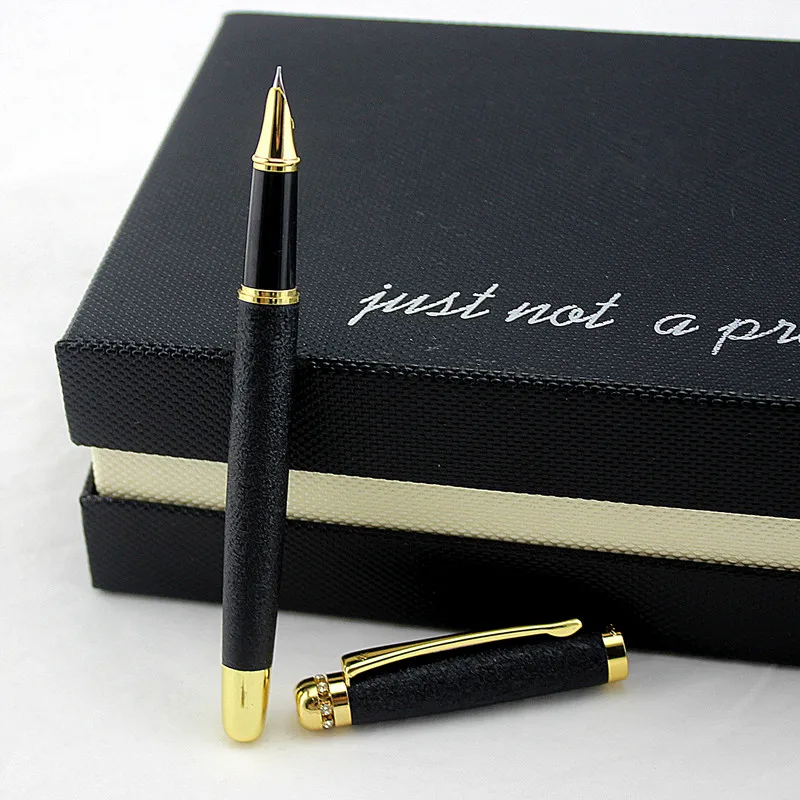 Ручка с алмазными чернилами, 0,38 ручка, ручка для обучения, офиса, для школы, канцелярские принадлежности, подарок, роскошная ручка и бизнес-ручка для отелей, авторучка, металлическая коробка