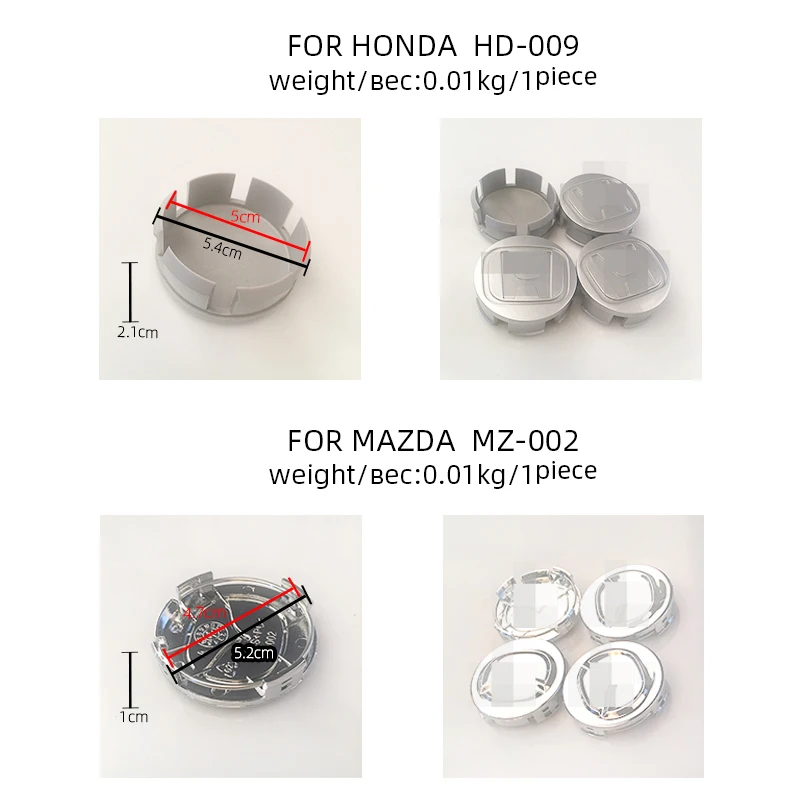 4Pcs Wheel Center Caps Hub cover Hubcaps Fit Many Car For Toyota Nissan Hyundai Mazda Honda Car Rim Dust Cover