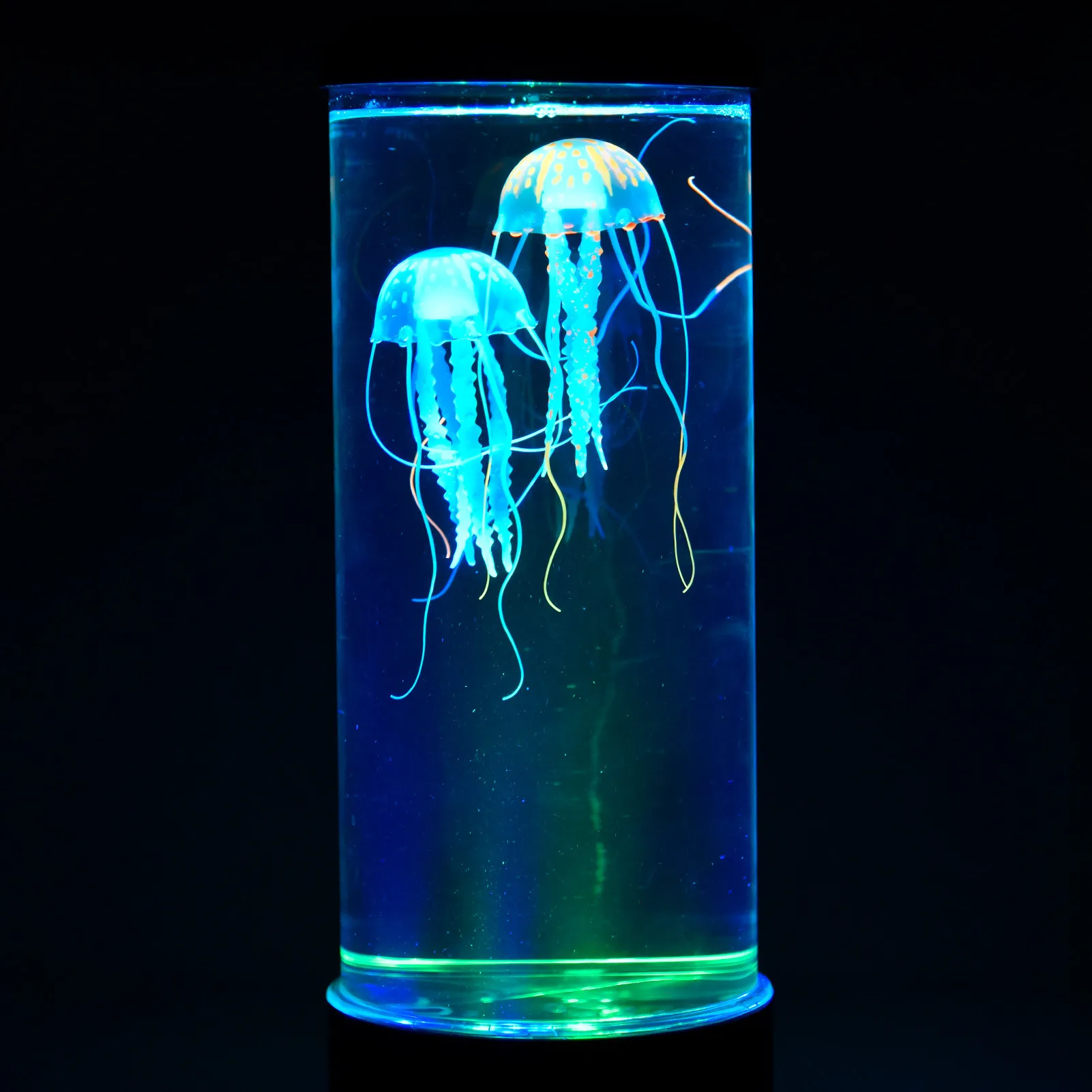 Nachtlicht Lavalampe Bluetooth Lautsprecher Fische Quallen Aquarium Lampe Farbw