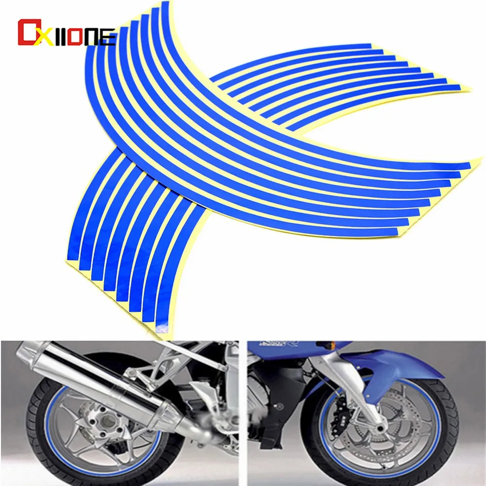 Motorcycle waterproof rim wheel reflective decals decoration sticker For SUZUKI GSX-R600 GSX-R750 GSX-R1000 GSX R600 GSXR 750 new motorcycle reflective fuel wheels fairing portable luggage helmet stickers sign decoration decals for suzuki sv650s sv 650s