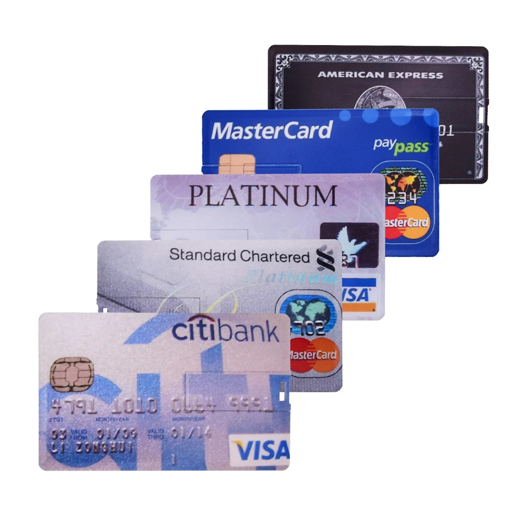 Credit Card Master Visa Cards HSBC American Express USB Flash Drive Pen