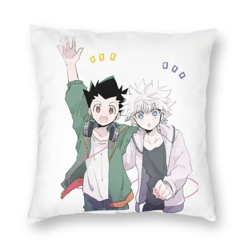 

Gon Freecss Killua Zoldyck Pillow Cover Decoration Hunter X Hunter Anime Cushions Throw Pillow for Car Double-sided Printing