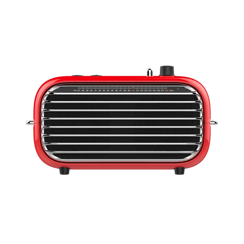 Красный Xiaomi Lofree Bluetooth динамик модный ретро легкий портативный fm-радио Bluetooth кабель двухрежимный беспроводной динамик - Цвет: Красный