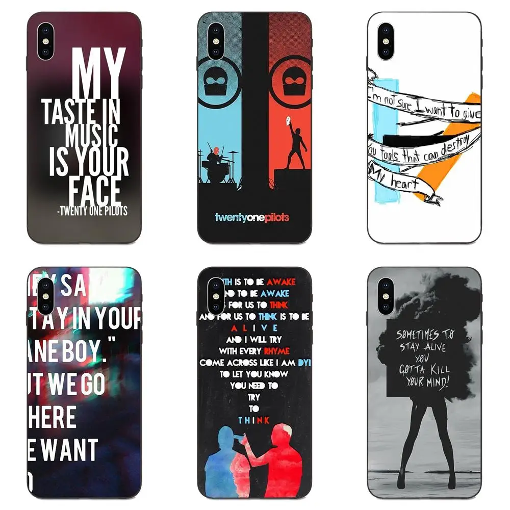 Мягкий чехол для Galaxy A8 A9 Star Note 4 8 9 10 S3 S4 S5 S6 S7 S8 S9 S10 Edge Lite Plus Pro G313 с рисунком Twenty One Pilots