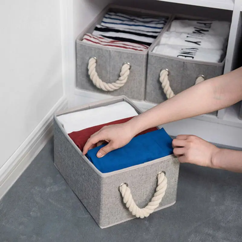 Foldable Storage Bag Clothes Blanket Closet Sweater Organizer Box Pouches Drawers Cloth Basket | Дом и сад