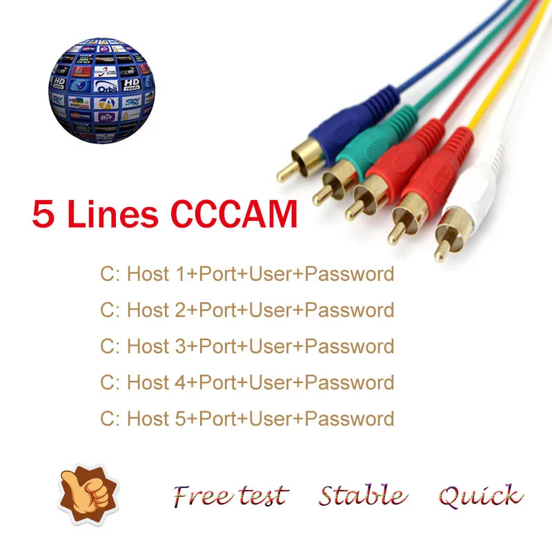 

5-line satellite receiver cccams DVB-S2 WiFi latest (Full HD)