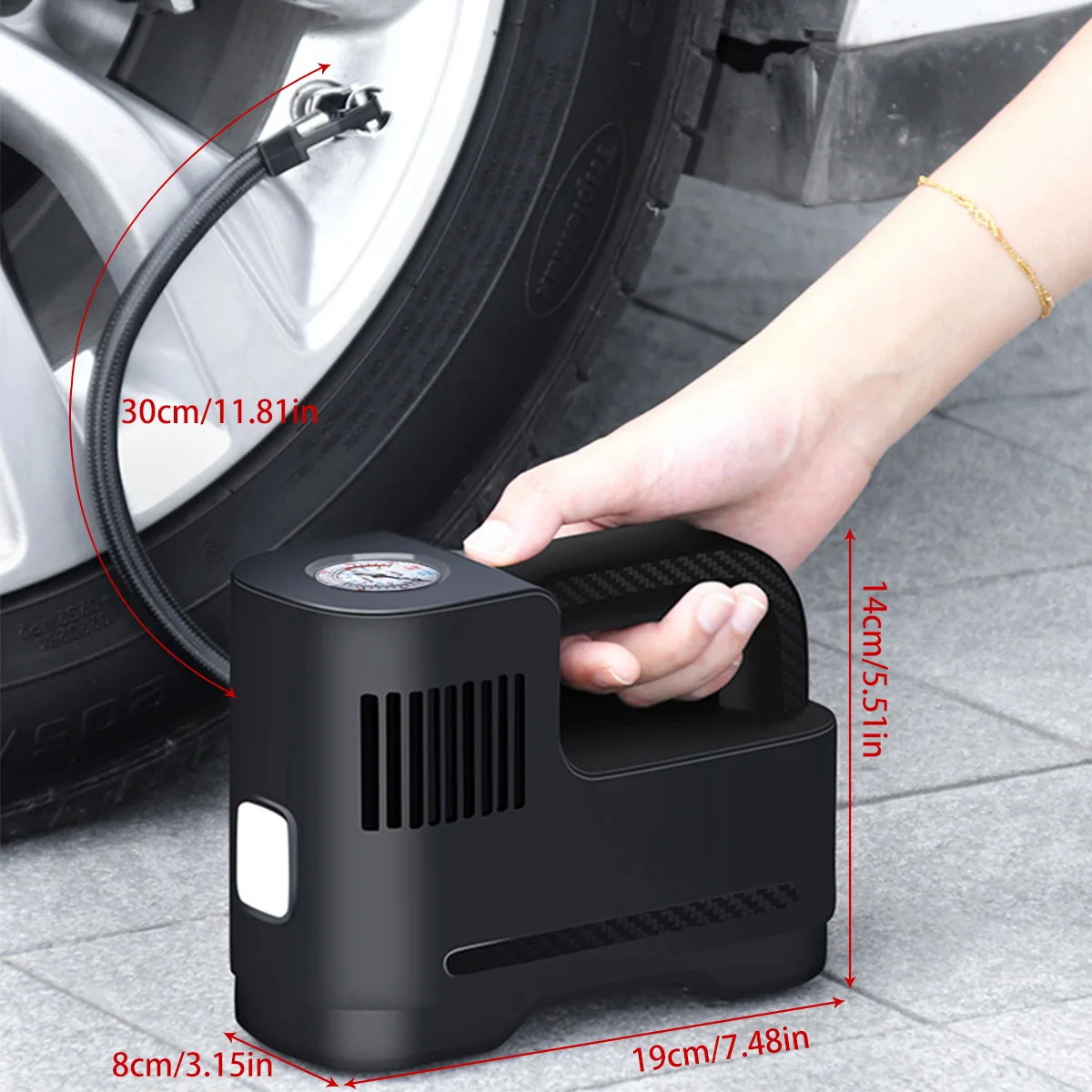 12V 120W ���� Ÿ�̾� ��â�� 150PSI ���� ����� ���� �޴�� ���� ������ Ÿ�̾� ���� ���� ��â�� LED ��