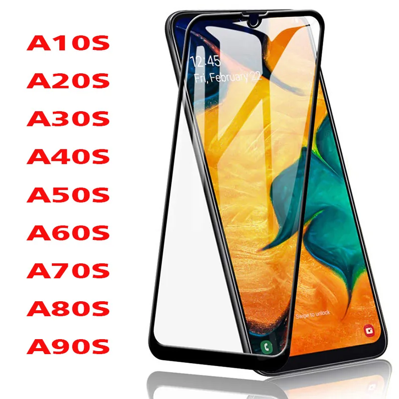 2 шт. закаленное стекло для Samsung A10S A20S A30S A40S A50S полноэкранная Защитная пленка Galaxy