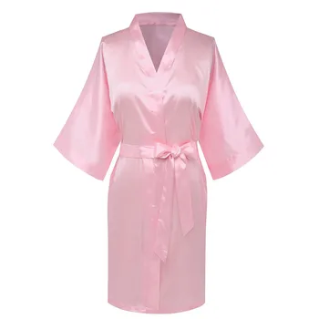 

PLUS SIZE 3XL Sexy Bride Bridesmaid Wedding Robe Home Clothes Nightdress Satin Kimono Bathrobe Women Sleepwear Nightgown