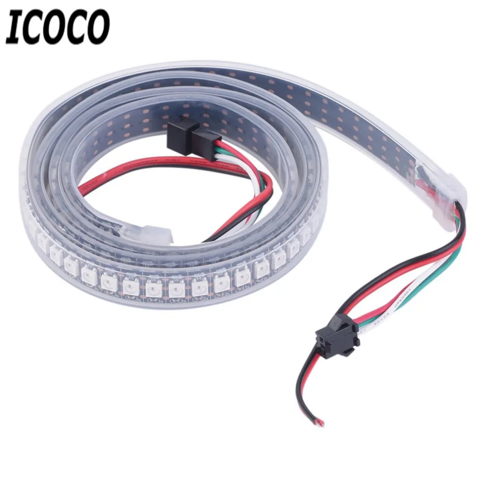 New Fashion Decoration Light Strip High Light 1M 144LED WS2812B 5050 RGB LED Strip Light Waterproof Addressable Decoration