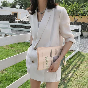 

high quality new new tencel thin section 7 minutes of sleeve shorts suit Y8862 small suit 2020 summer fashion suits female