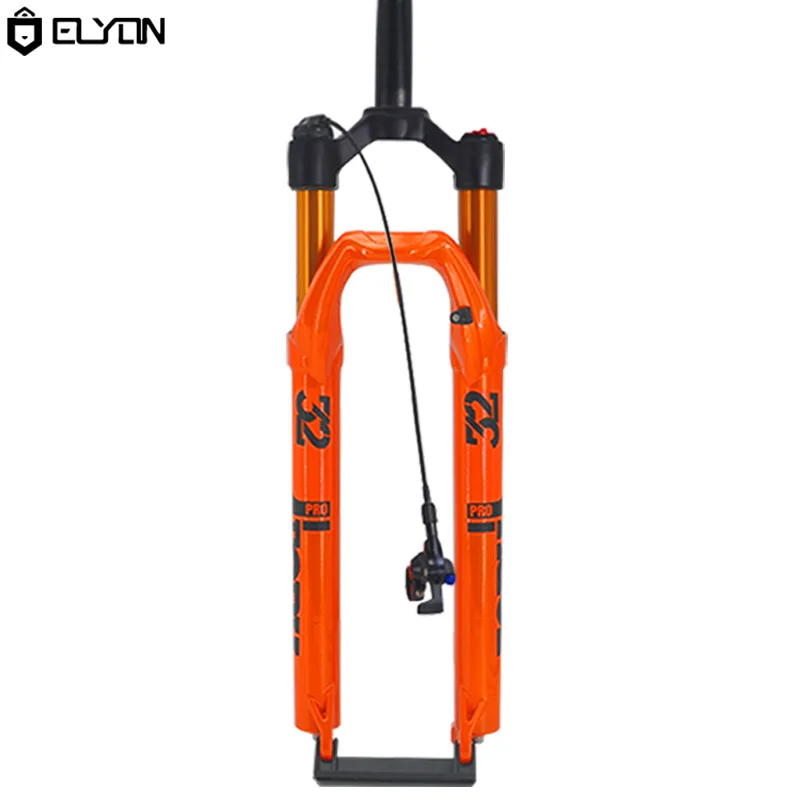 ELYON QR Bicycle Fork MTB Air Suspension Fork 29 275 Inch Straight Tube Remote Lockout Quick Release Opening Mountain Bike Fork