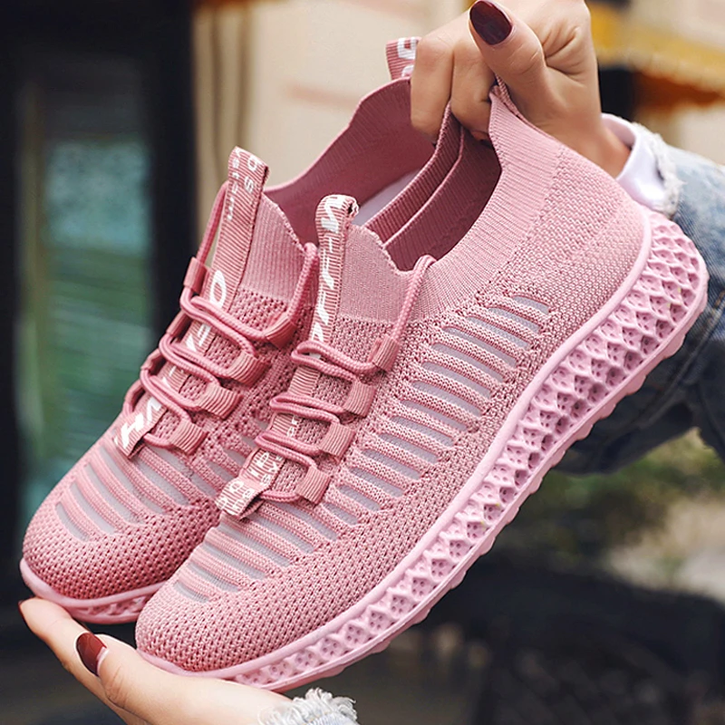NOSSICA las mujeres blanco plano zapatos ligeros zapatillas de deporte de verano encaje de otoño-Casual-prendas de señora cesta caminando de malla transpirable