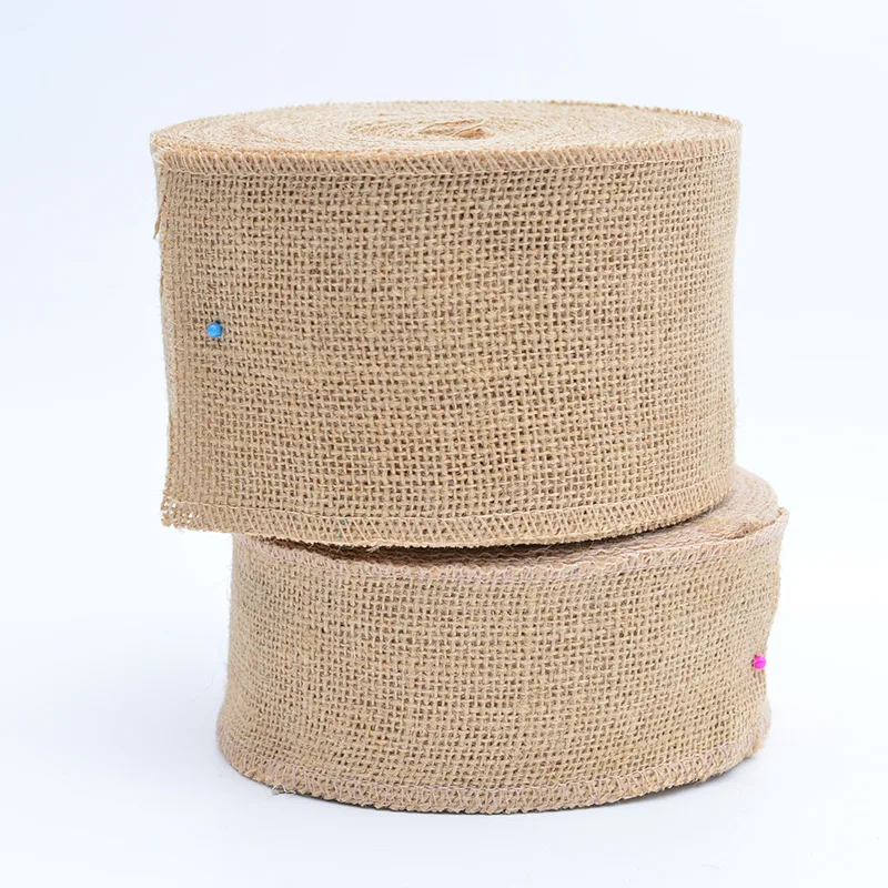 Jute Burlap Lace Hessian Hemp Ribbon 1-10Meters/Roll Vintage Rustic Wedding Party Christmas Decor DIY Crafts Gift Packag ribbon decoration ribbon supplies wrapping ribbon christmas ribbon lace trim ribbon jute ribbon