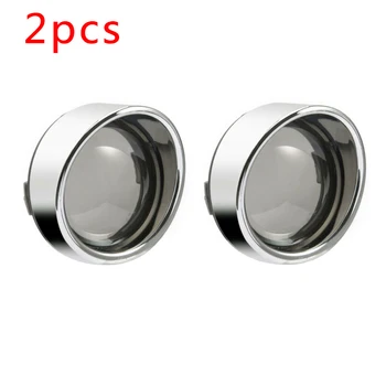 

2x Light Lens Cover 2* Turn Signal Light Lens Cover Cap Bezels Visor Chrome