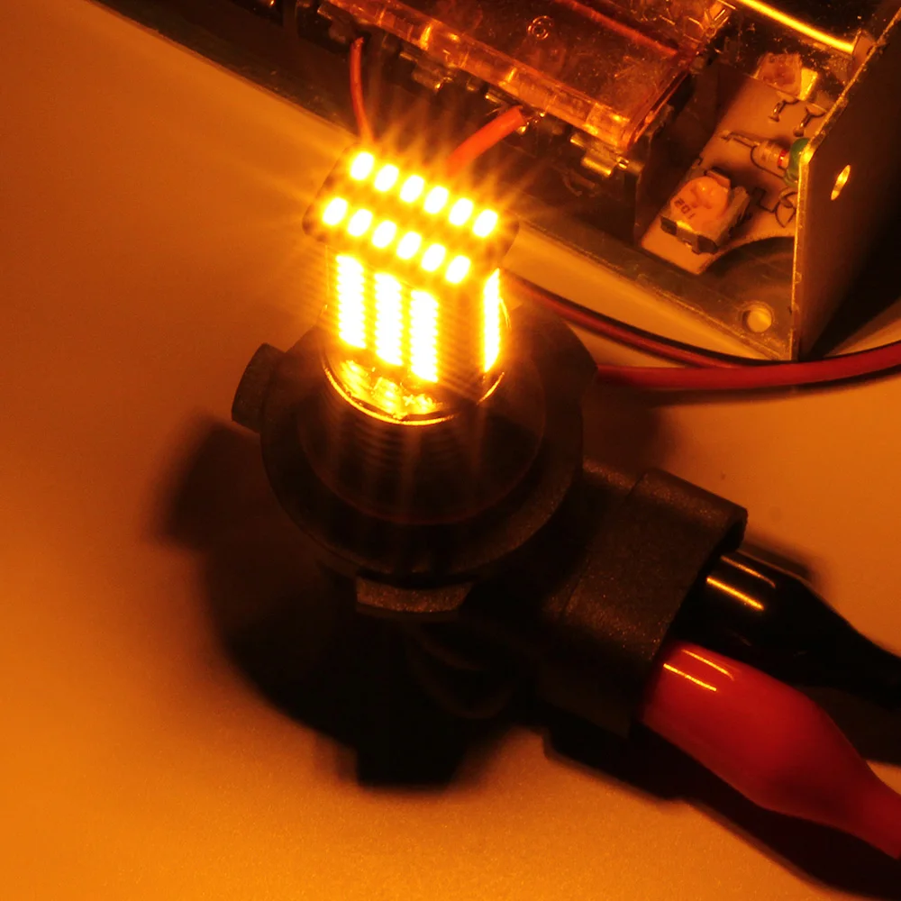 2 шт. 9006/HB6 светодиодный 3030SMD 3200LM противотуманный светильник, лампы для вождения автомобиля DRL 3000K 12V* тип номинального чипа: 84 шт. 3014SMD