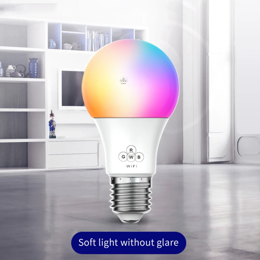 

Smart Light Bulb, LED Multicolor Smart WiFi Alexa Bulbs Works with Alexa and Google Home,4.5W E27,2.4Ghz, No Hub Required,350LM