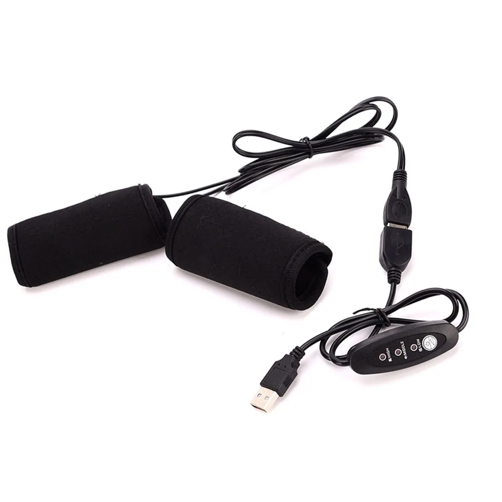 1 пара наружный USB интерфейс контроль температуры переключатель Велоспорт нагревательный захват быстро Эластичный теплый зимний Электрический мотоцикл ручка