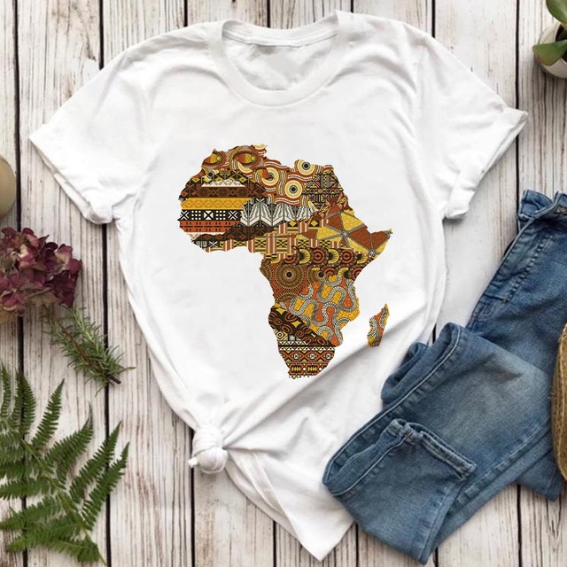 Sleeve Camisetas De Mujer Colorful Pattern Women Printed Korean Fashion Tops Female Vintage Clothes All-match Streetwear