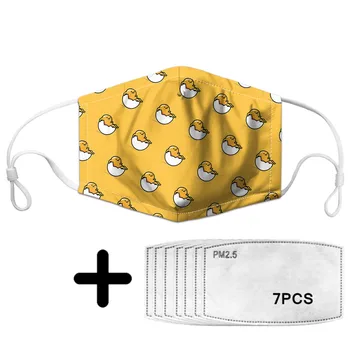 

Lazy Egg Gudetama Print Mouth Mask with PM2.5 Filter for Kids Toddler Girls Face Masks Students Outdoor Dustproof Protective
