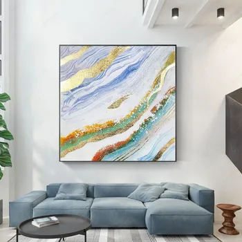 

Abstract canvas painting wall art pictures for living room home decor original acrylic texture quadros caudro