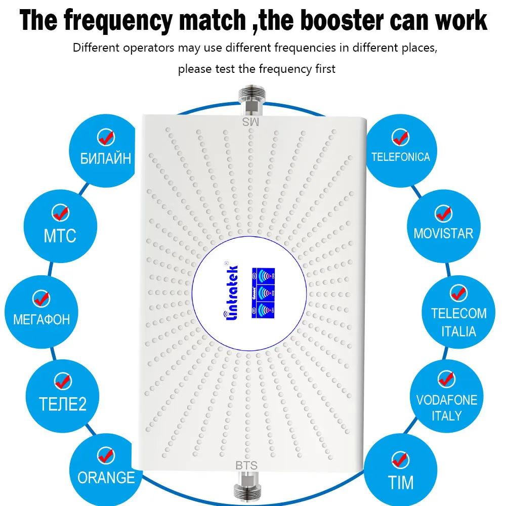 lintratek 70dB cellular signal amplifier repeater