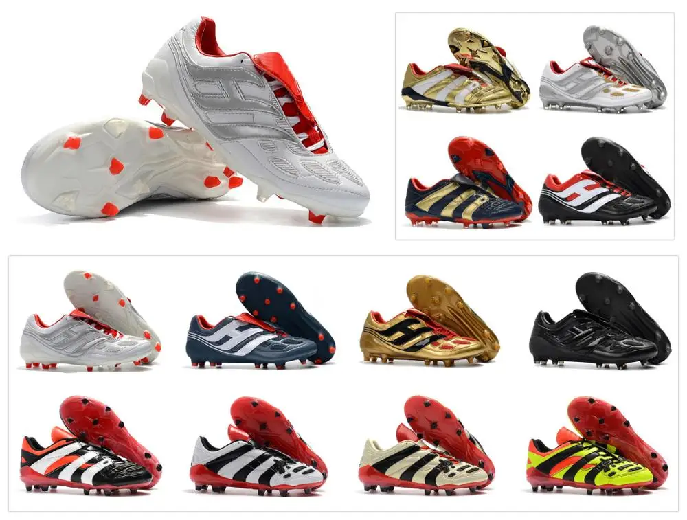 

Retro Predator Precision Accelerator Electricity FG DB AG V 5 Athletic Trainers Sneakers Adults Brand Professional Soccer Futbol