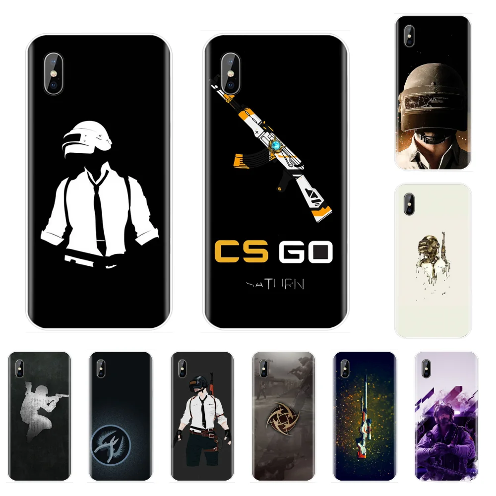 CS go AWP Gun мягкий силиконовый черный чехол для телефона iphone 4 4S 5 5S SE 5C 6 6S 7 8 plus X XS XR 11 PRO