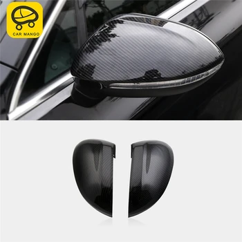 

CARMANGO for VW Volkswagen Passat B8 2017-2019 Car Rearview Mirror Chrome Cover Protector Frame Sticker Exterior Accessories