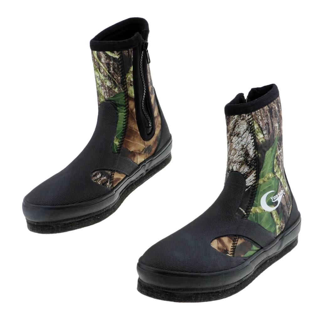Premium Neoprene Non-slip Diving Boots 5mm Snorkeling Scuba Diving Fishing Shoes Upstream Shoes Wear-resistant Warm Comfortable 