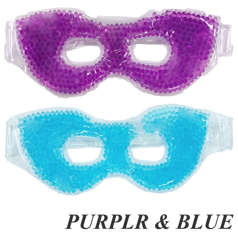 Охлаждающая гелевая маска для глаз с отверстиями для глаз горячая холодная терапия персональный уход красота Спящая маска для глаз для пышных сухих глаз Ergo гель шарик - Цвет: Purple and Blue