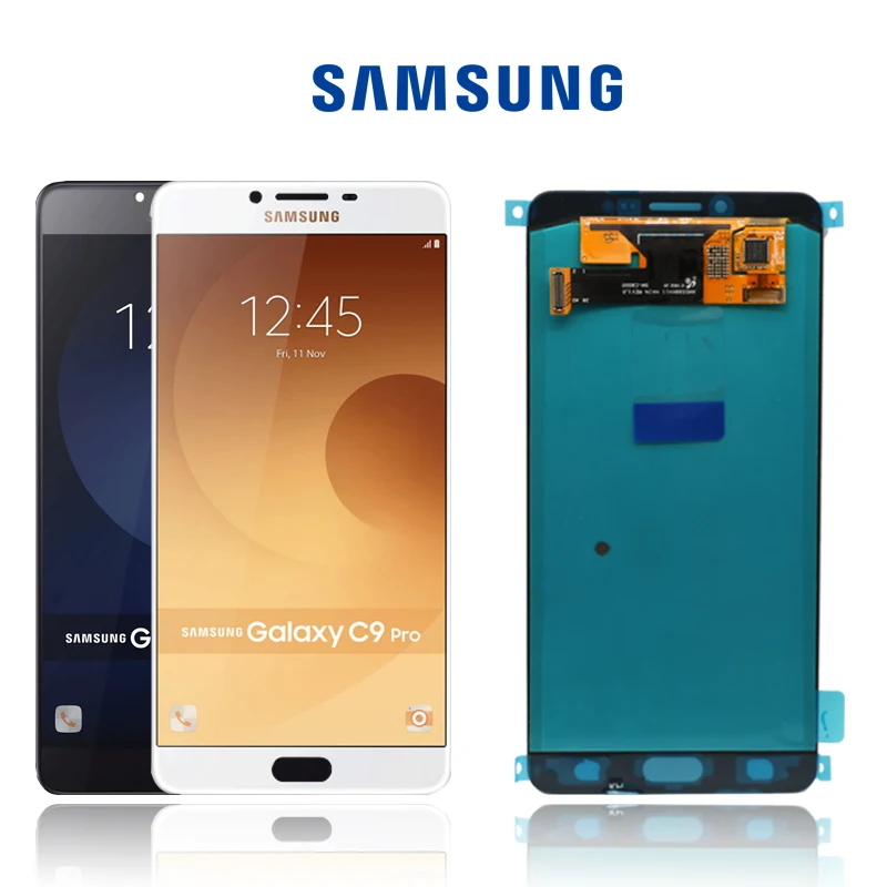 

100% ORIGINAL 6.0" SUPER AMOLED LCD Display for SAMSUNG Galaxy C9 Pro LCD C9000 C9 LCD Touch Screen Digitizer Replacement Parts